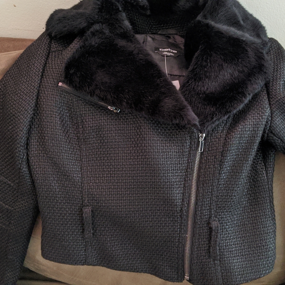 Bebe cropped Moto jacket - Picture 3 of 3